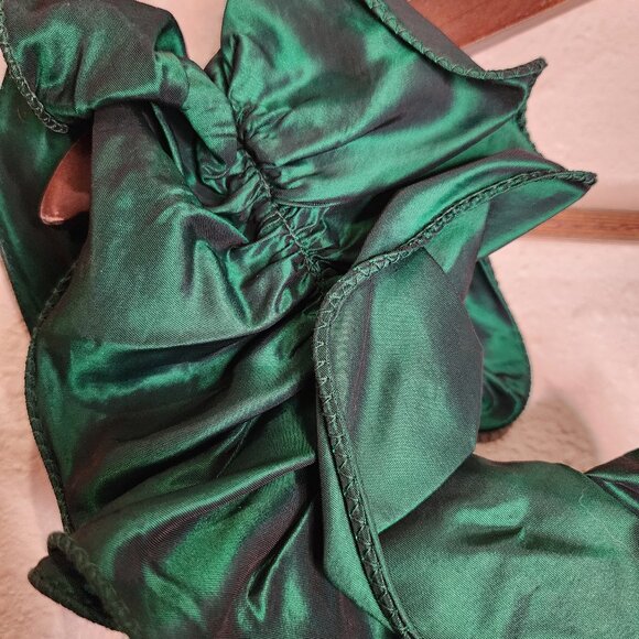 1980s Beverly Hills Bridesmaids Collection Vintage Dress in Green Size 9-10 - Picture 3 of 9